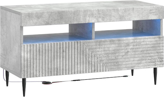 Dulap pentru Televizor cu Iluminare LED Gri Beton L81xA35xÎ43cm