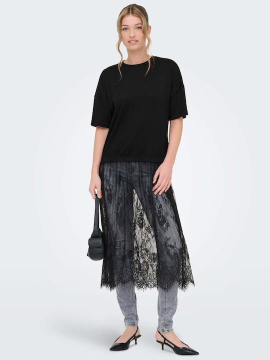 Καλοκαιρινό T-shirt Φόρεμα Black