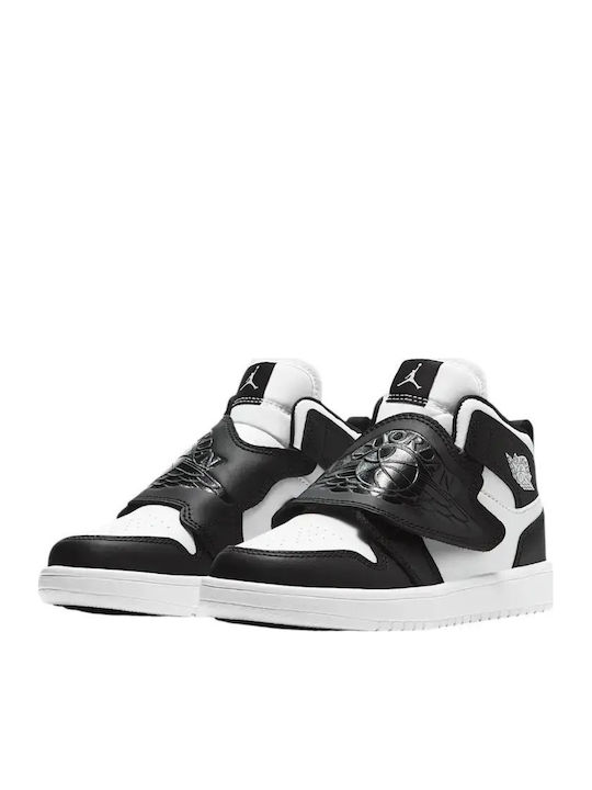 Air Sky 1 Adidași Copii Inalți cu Închidere Hoop & Loop Negri