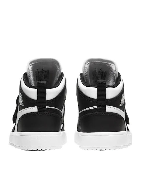 Air Sky 1 Adidași Copii Inalți cu Închidere Hoop & Loop Negri
