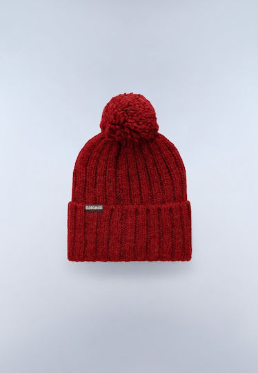 Semiury Pom Pom Beanie Ανδρικός Σκούφος Πλεκτός σε Μπορντό χρώμα