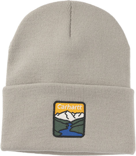 Beanie Unisex Beanie with Rib Knit in Grey