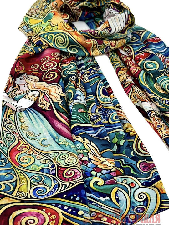 Women's Silk Multicolour Shawl