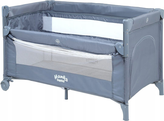 Hanks Kids Laufstall 2 Ebenen mit Matratze Graue 73cm