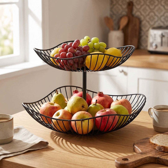 Tadar Metallische Dessert Turm Ständer Schwarz Ø29cm P29xM24cm Tadar Metallische Dessert Turm Ständer Schwarz Ø29cm P29xM24cm