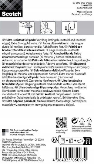 Scotch Fetruri Rectangulare Cu Autocolant 35x24mm 8 Bucăți Scotch Fetruri Rectangulare Cu Autocolant 35x24mm 8 Bucăți
