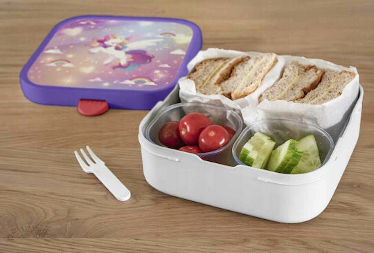 Rosti Mepal Campus Plastic Kids' Food Container Frozen 1.65 Litre Multicolour 18.2 x 18.2 x 6.1 cm