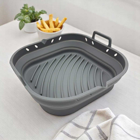 Mplco Quadratischer Zusammenklappbarer Silikon-Ofen-Insert 22 X 22cm