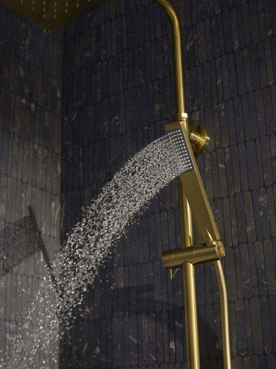 KFA Shower Column with Bathtub Mixer Gold