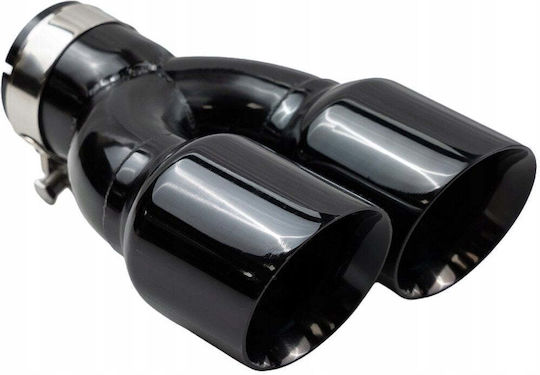 Mtuning Auspuffendstück Typ: 36 89mmx2 Eingang 70mm Schwarz Chrom Set