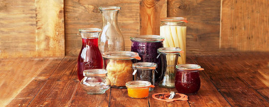 Weck Set of 4 General Use Glass Transparent Jars with Lid 2700ml 4 Pieces