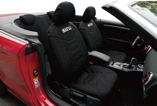 Set huse scaune auto Sparco Sport negru 9 piese