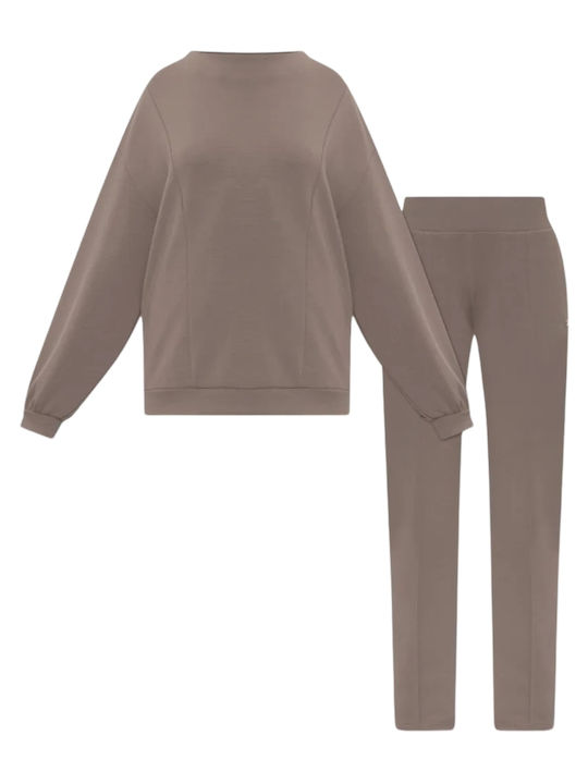 Beige Sweat Set