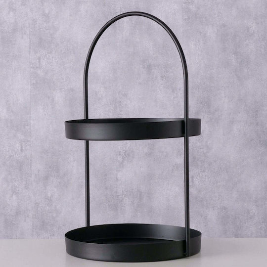 Boltze Metallische Etagere Schwarz Ø26xY44cm Boltze Metallische Etagere Schwarz Ø26xY44cm