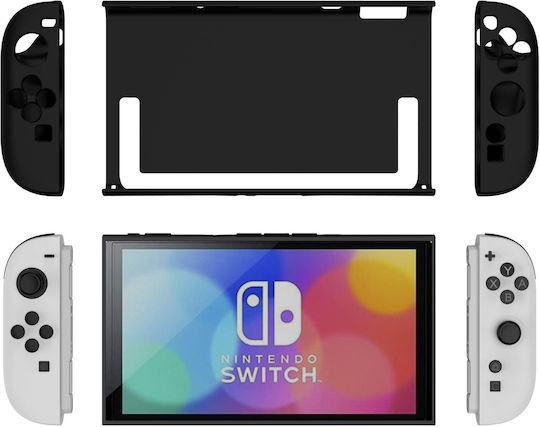 Strado Hülle Nintendo Switch 2 2025 Silikon Kickstand 3-teilig Schwarzer Schutzständer