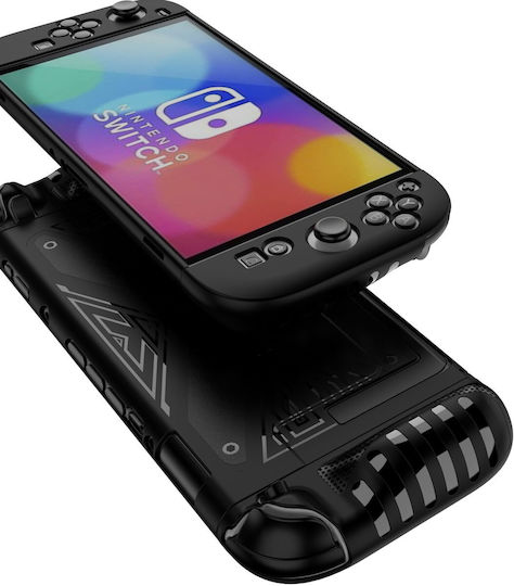 Strado Hülle Nintendo Switch 2 2025 Silikon Kickstand 3-teilig Schwarzer Schutzständer