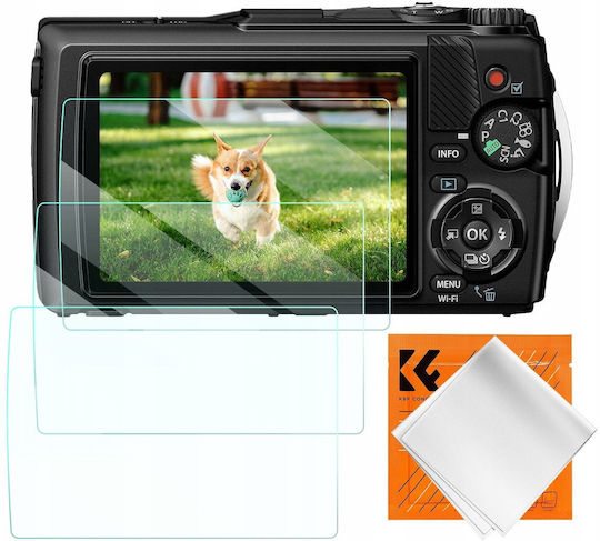 3x Set Protective Glass 9h Screen Olympus Tg-7 Tg-6 Tg-5 Tg-4 K&f Concept Sku.2200
