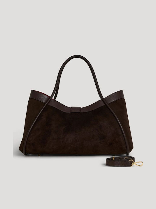 Leather Women's Shoulder Bag Suede Brown