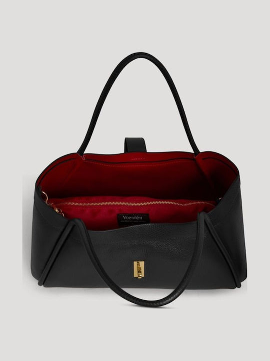 Leather Women's Shoulder Bag Black