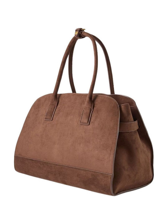 Leather Women's Shoulder / Handbag Suede Brown