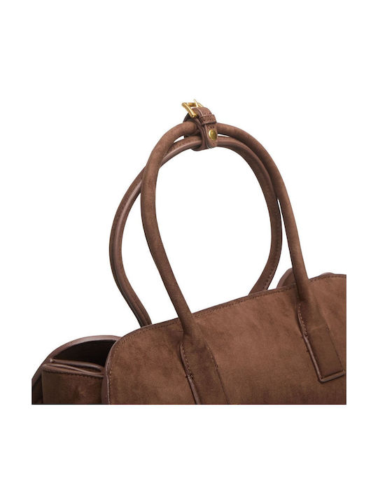 Leather Women's Shoulder / Handbag Suede Brown