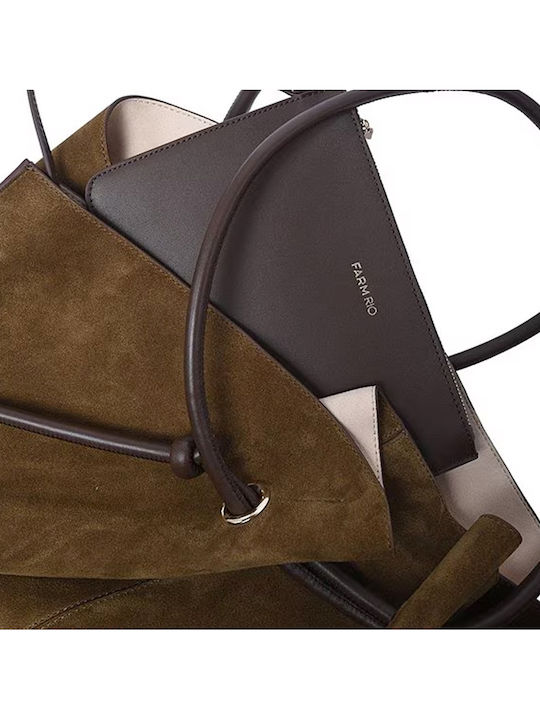 Leather Women's Tote Bag Suede Brown