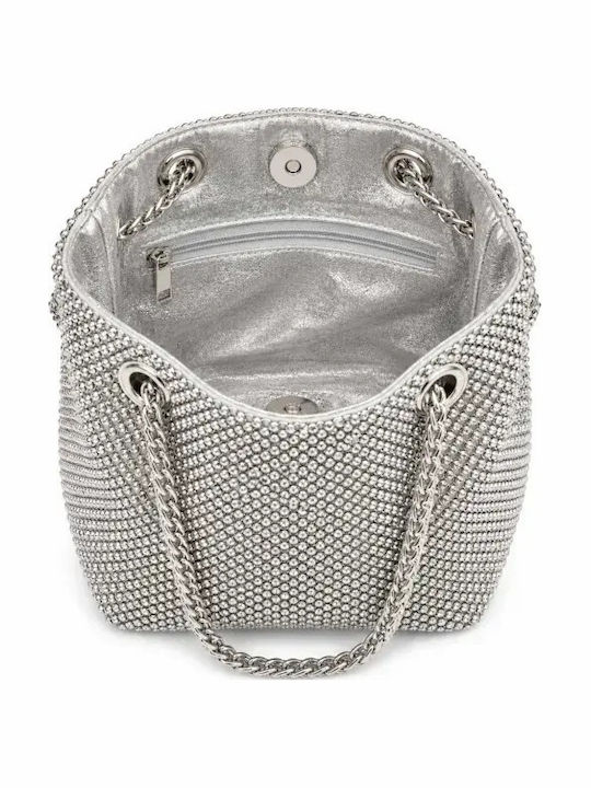 Women's Silver Drawstring Bag