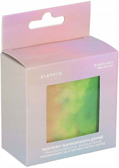 Starpak Transparent Memo Pads Stickers Cube 50 Sheets