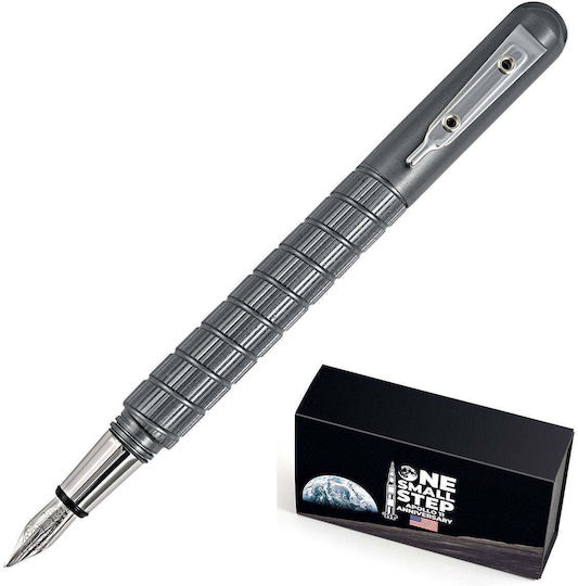 Stifflex Fountain Pen Medium Silver Made Of Aluminum