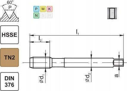 Fanar Kegel M10 Din-376b 6h Hsse Tn 800x
