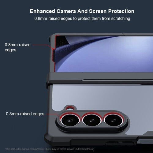 Xundd Silicone Plastic Black Back Cover Galaxy Z Fold6