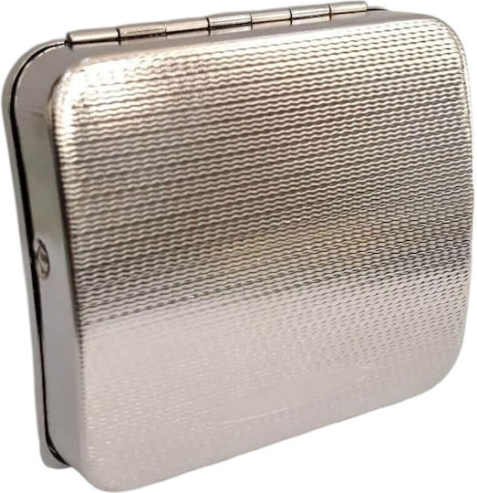 Kalliopi Silver Zigarettenschachtel Drehmaschine Metallische Silber Farbe Design Pharao 8x9cm 47302-011-6