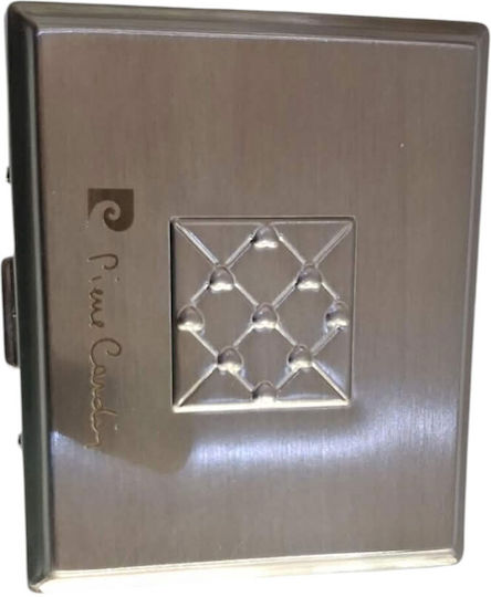 Μεταλλικη Ταμπακιερα Pierre Cardin Ασημι 9χ8x2cm 99202-100