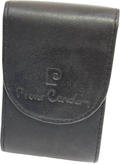 Pierre Cardin Leder Zigarettenschachtel Packungshülle Schwarz 99405