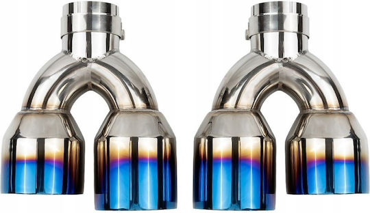Poujoulat Kaminrohr Abschluss Typ: 37 89mmx2 Eingang 67mm Poliert Burn Set