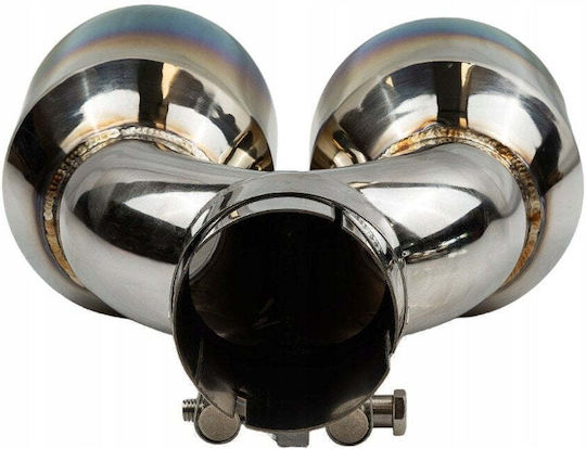 Poujoulat Kaminrohr Abschluss Typ: 37 101mmx2 Eingang 76mm Glänzend Burn Set