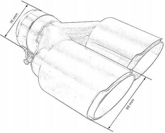 Poujoulat Kaminrohr Abschluss Typ 42 89mmx2 Eingang 76mm Set