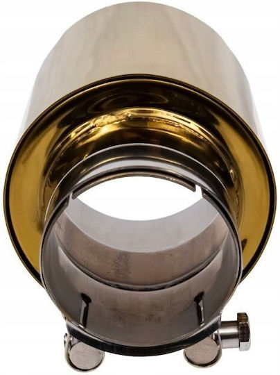 Poujoulat Kaminrohr Abschluss Typ 39 89mm Eingang 67mm Gold Satin