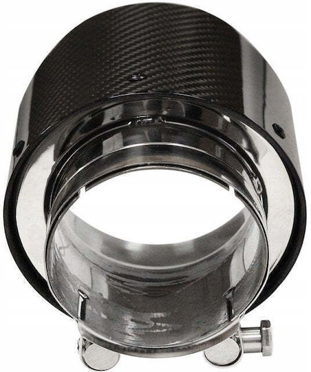 Poujoulat Kaminrohr Abschluss Exaustion 89mm Eingang 67mm Carbon Glanz