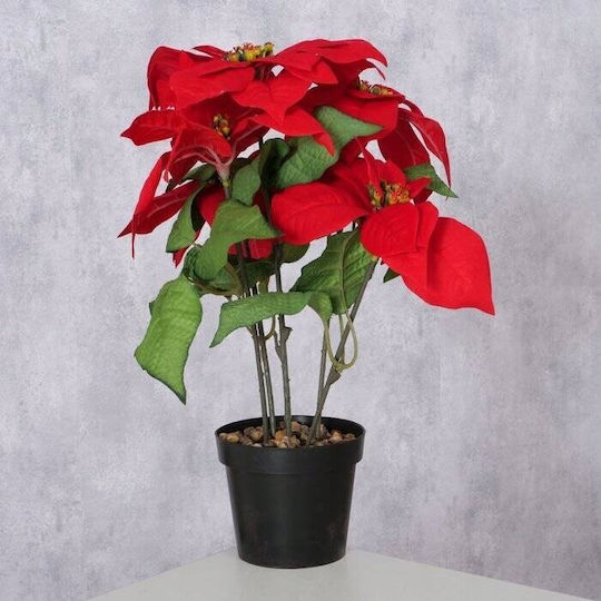 Boltze Weihnachtskranz Dekoratives Kunststoff Blume Länge 40cm Rote