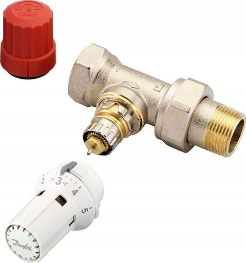 Danfoss Set of 2 Thermostatic Head Rae Valve Rlv-ks 1/2" Angle
