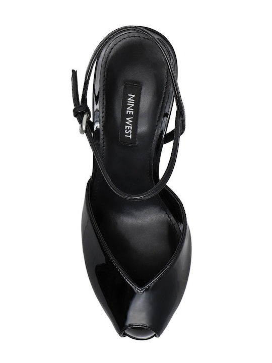 Pumps mit Chunky Hohem Absatz in Schwarz