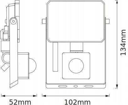 Osram Wasserdichter LED Flutlichter 10W Natürliches Weiß 4000K mit Bewegungssensor und Fotowiderstand IP65