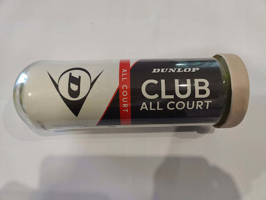 Dunlop Club All Court Тенис Топки 3 Бройки Жълти 4556618199