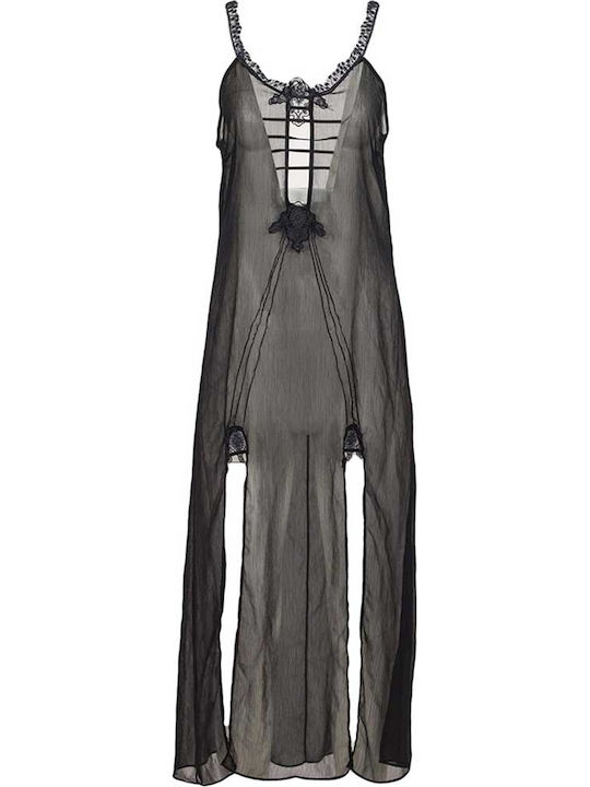 Luna Medallion 88809 Women's Nightgown Black Luna Medallion 88809 Women's Nightgown Black