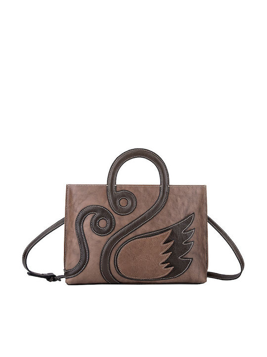 Leder Damen Handtasche Schulter Crossbody Handtasche Braun