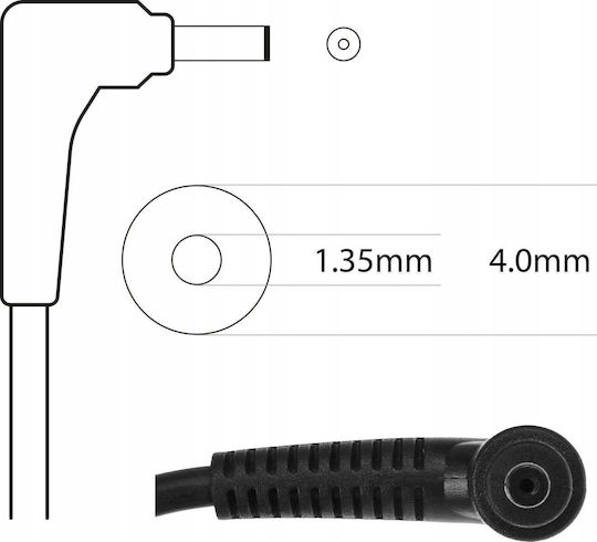 Green Cell Лаптоп Зарядно Устройство 65W 19V 3.42A За Asus Със Свалящ Се Кабел За Захранване И С Комплект Върхове