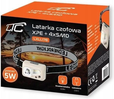 LTC Audio Акумулаторен Челник LED с Максимална Светлинна Мощност 400lm