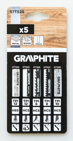 Graphite Stichsägeblätter Für Metall 76mm 5 Stück