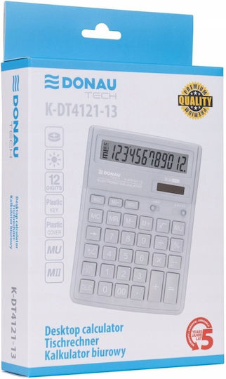 Donau Калкулатор 12 Цифри в Сребрист Цвят